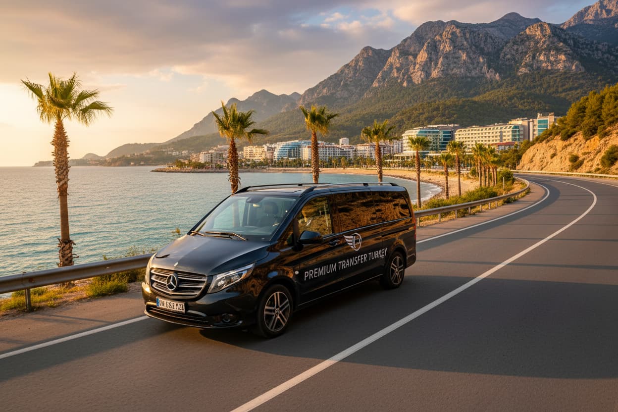 TTT Transfer – Trustable Turkish Transfer Mercedes Vito private airport transfer from Antalya Airport to Mahmutlar and Kargıcak along the Mediterranean coast