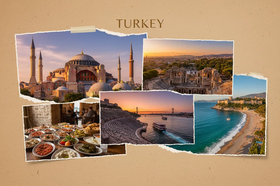 Turkey travel highlights – Hagia Sophia Istanbul, Aspendos Roman Theatre Antalya, Bosphorus cruise, Turkish cuisine and Mediterranean coastline